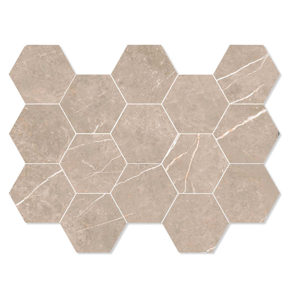 Mosaikk Gulvflis Prestige Beige Polert 33x23 cm
